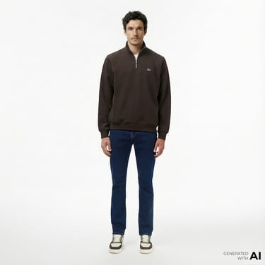  Lacoste Erkek Regular Fit Lacivert Jean Pantolon