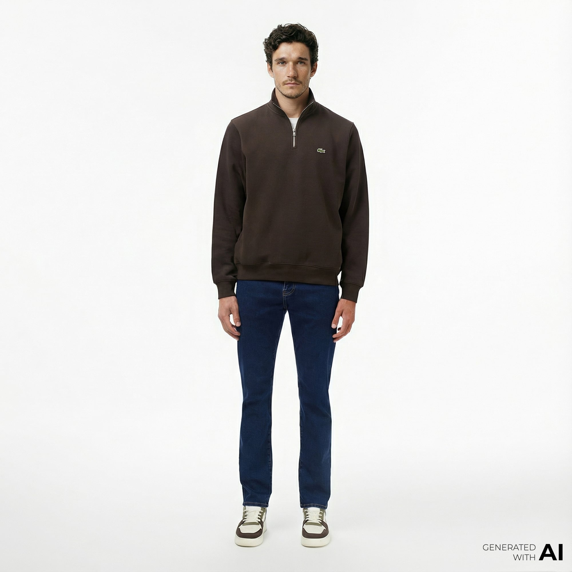  Lacoste Erkek Regular Fit Lacivert Jean Pantolon