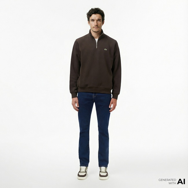  Lacoste Erkek Regular Fit Lacivert Jean Pantolon