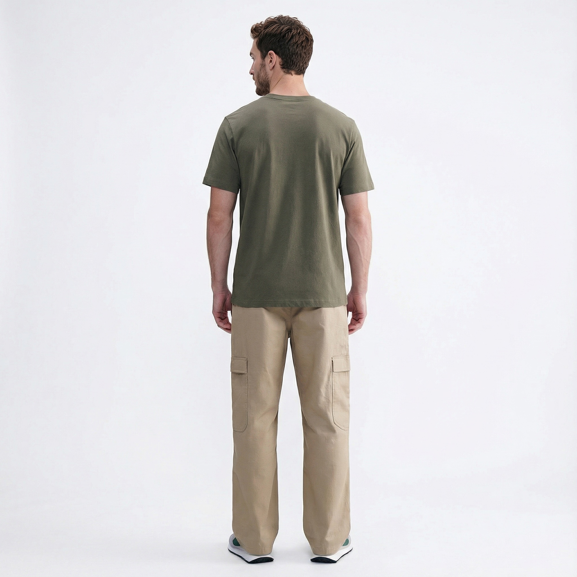 Nike Sportswear Icon Swoosh Erkek Haki T-Shirt