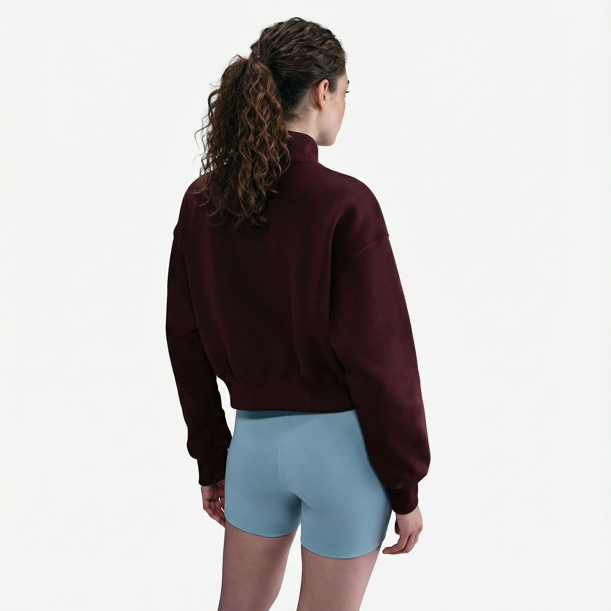 Nike Sportswear Phoenix Fleece Crop Kadın Bordo Sweatshirt