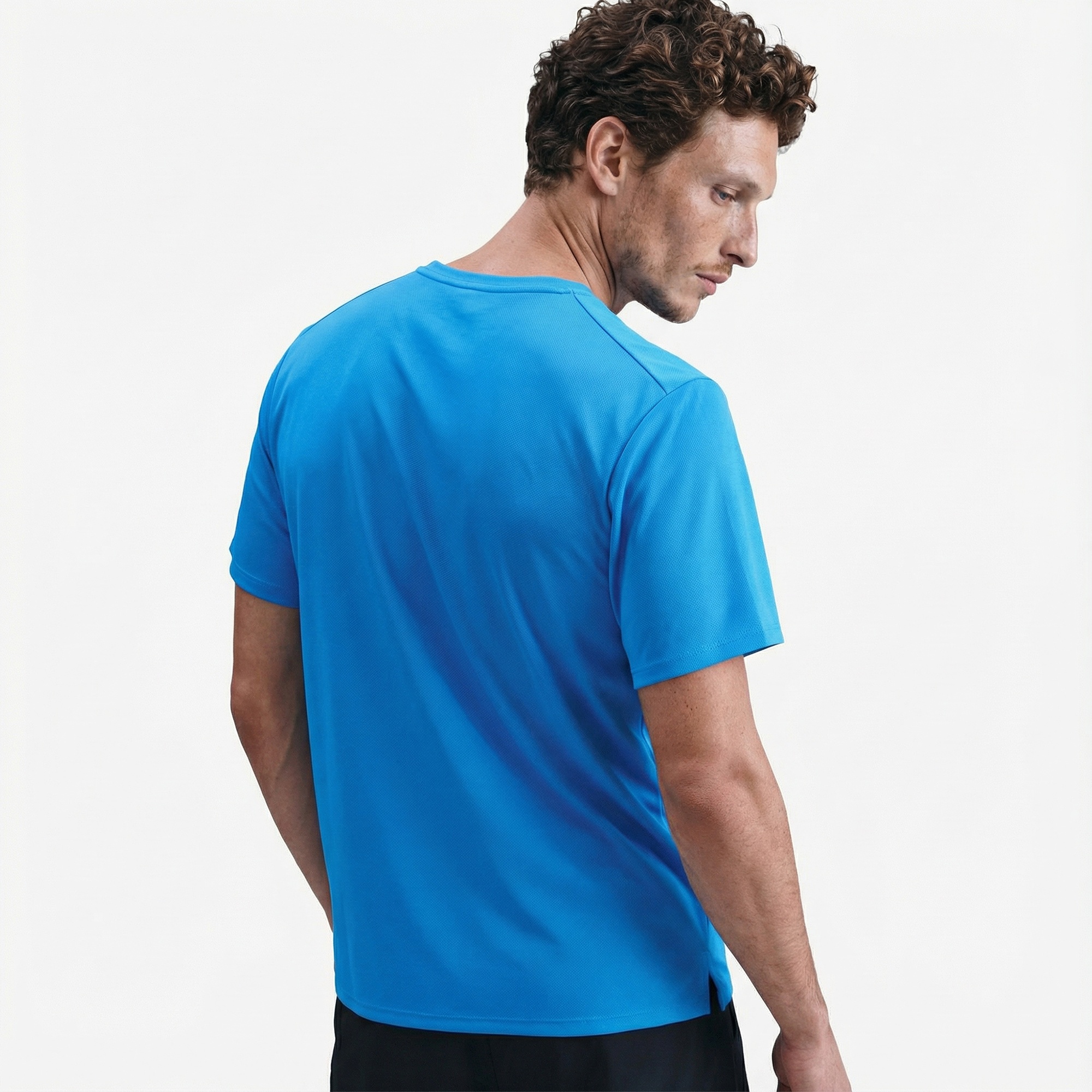 Nike Dri-Fit Miler Erkek Mavi T-Shirt