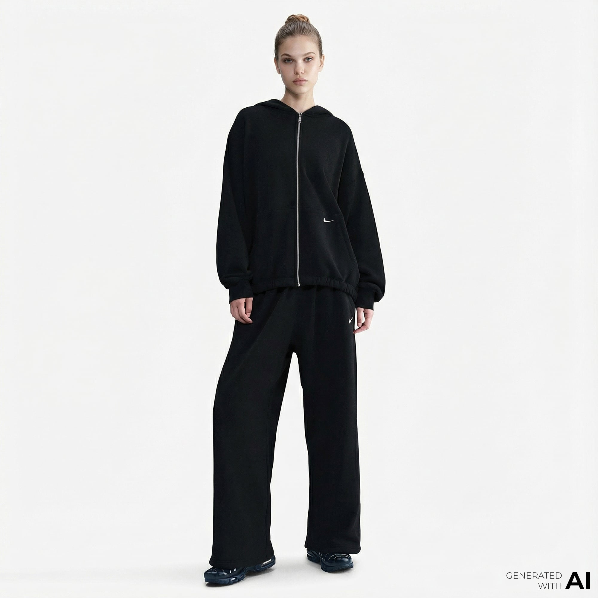 Nike Sportswear Street Fleece Kadın Siyah Eşofman Altı