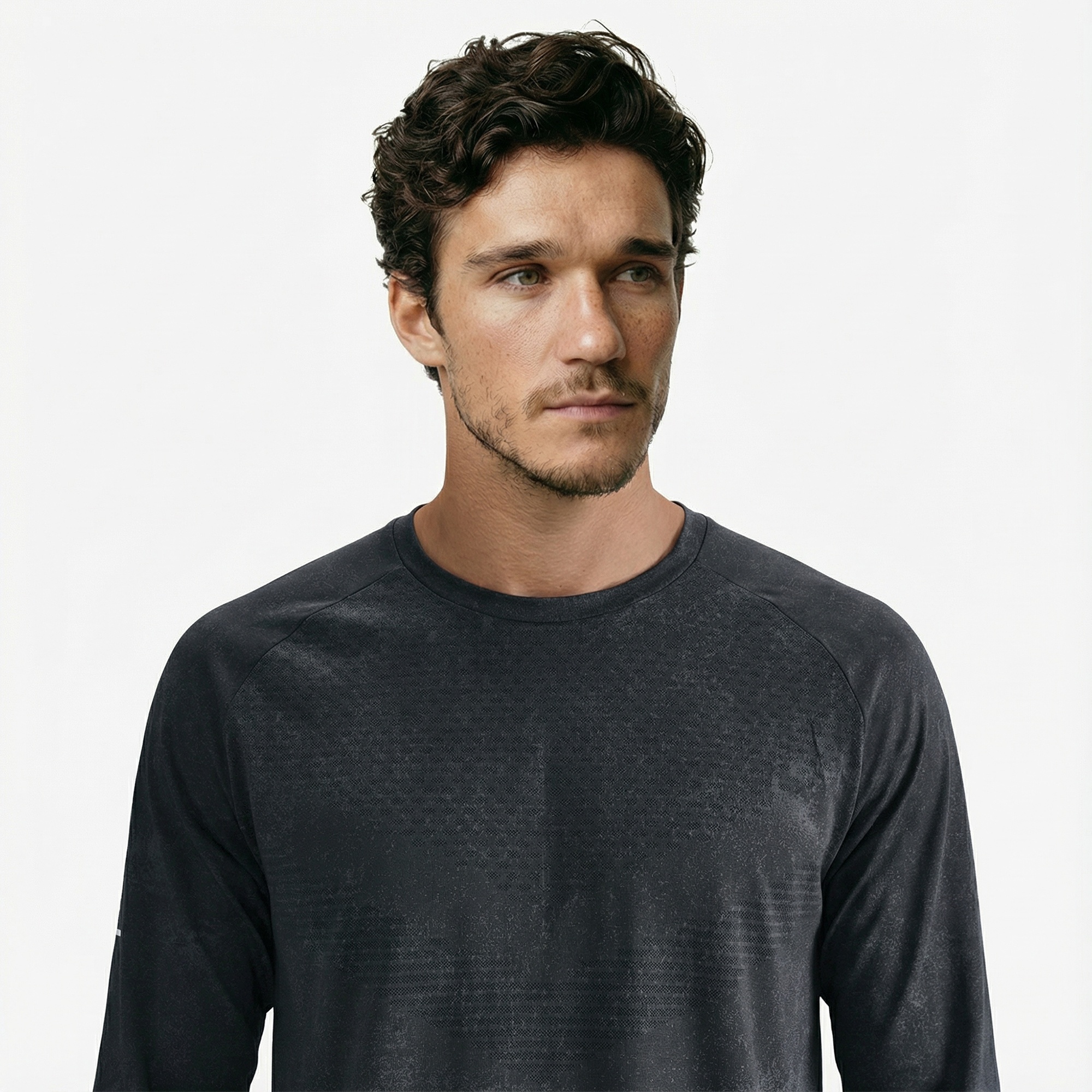 Nike Dri-Fit Stride Erkek Siyah Uzun Kollu T-Shirt