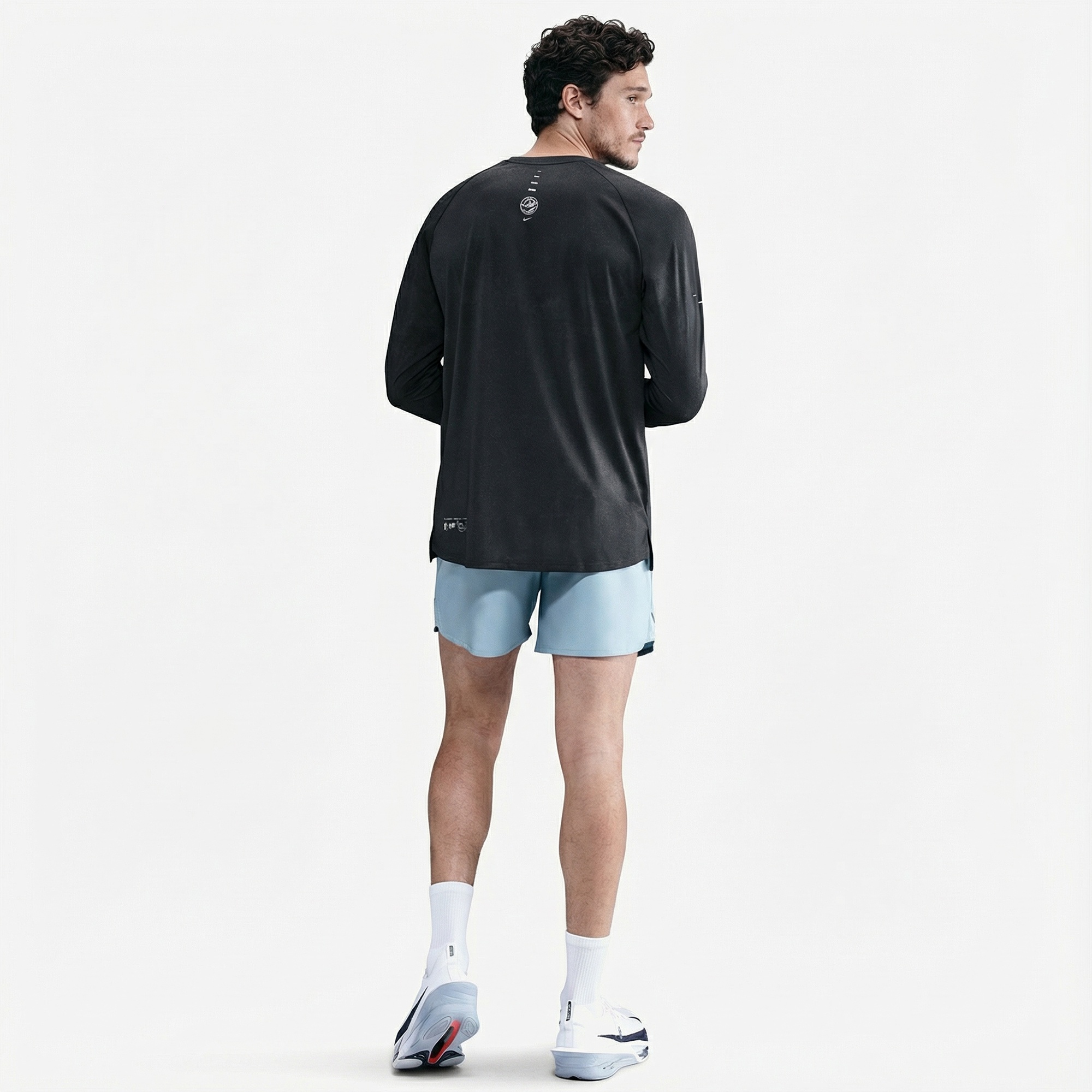 Nike Dri-Fit Stride Erkek Siyah Uzun Kollu T-Shirt