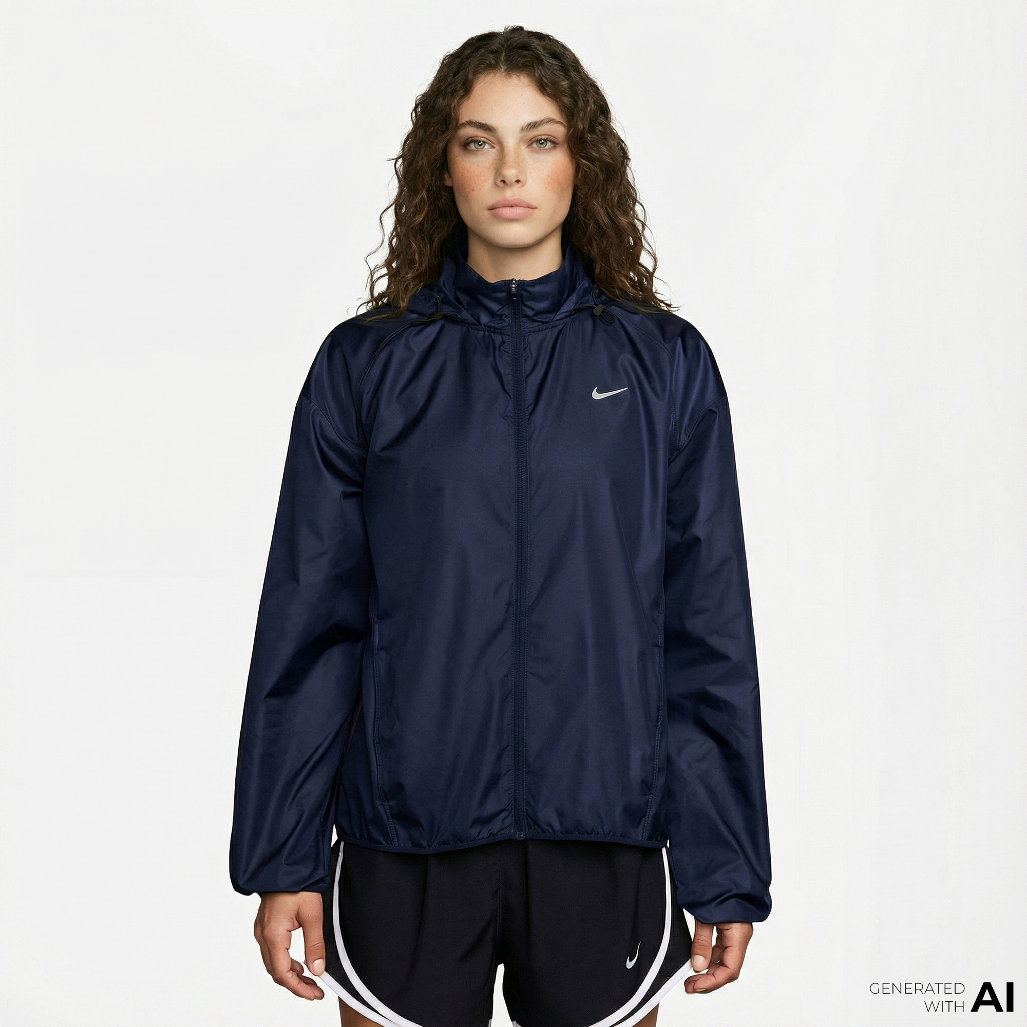  Nike Tempo Repel Kadın Lacivert Yağmurluk