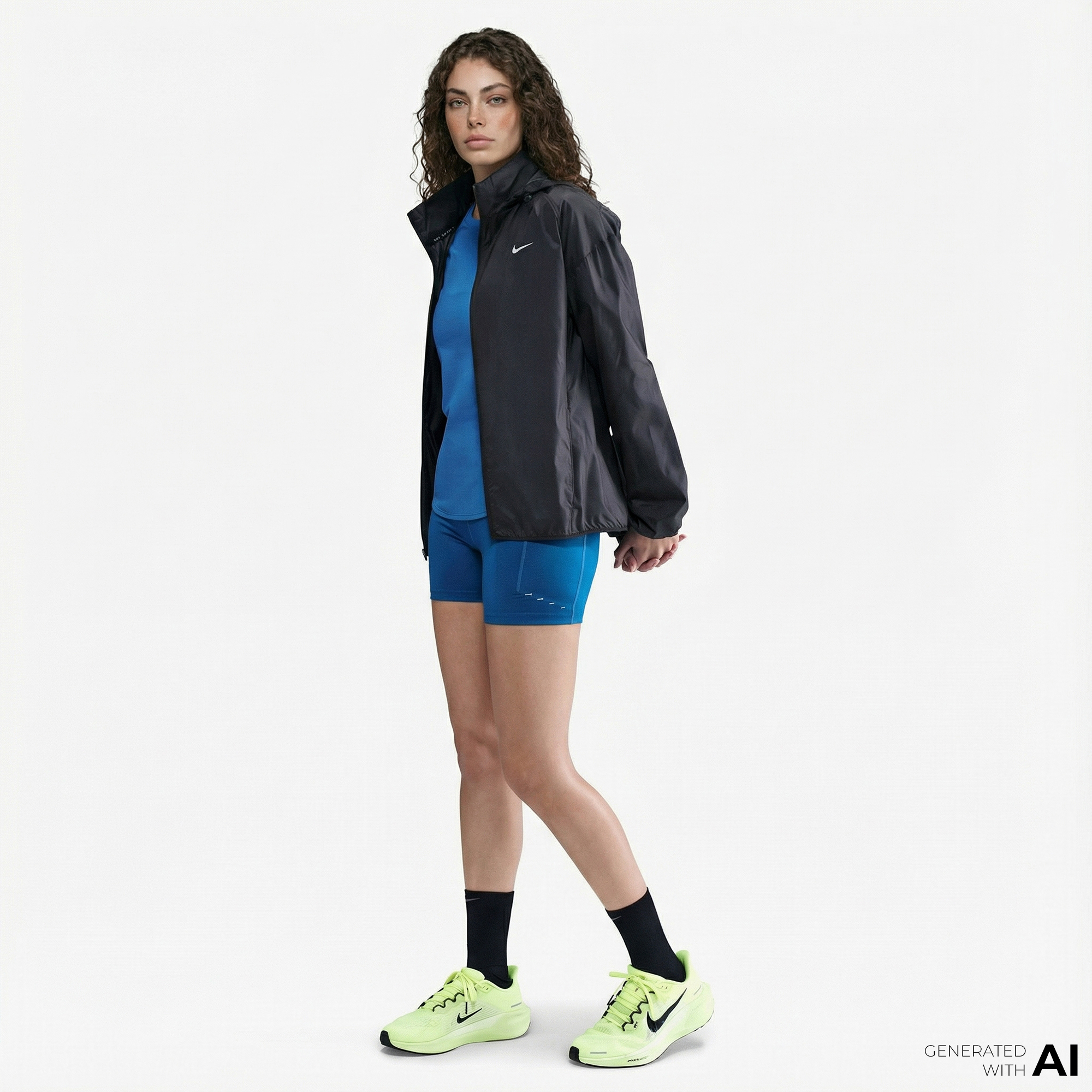  Nike Tempo Repel Kadın Siyah Yağmurluk