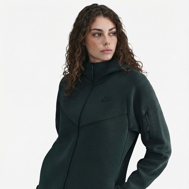 Nike Sportswear Tech Fleece Windrunner Kadın Yeşil Eşofman Üstü