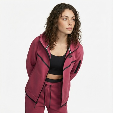  Nike Sportswear Tech Fleece Windrunner Kadın Pembe Eşofman Üstü