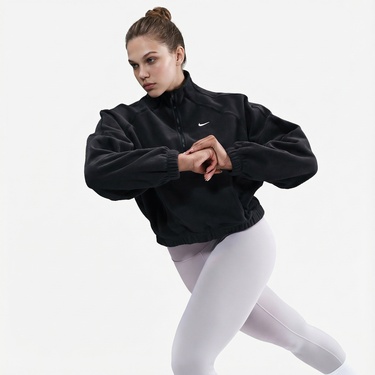  Nike One Therma-Fit Polar Kadın Siyah Sweatshirt