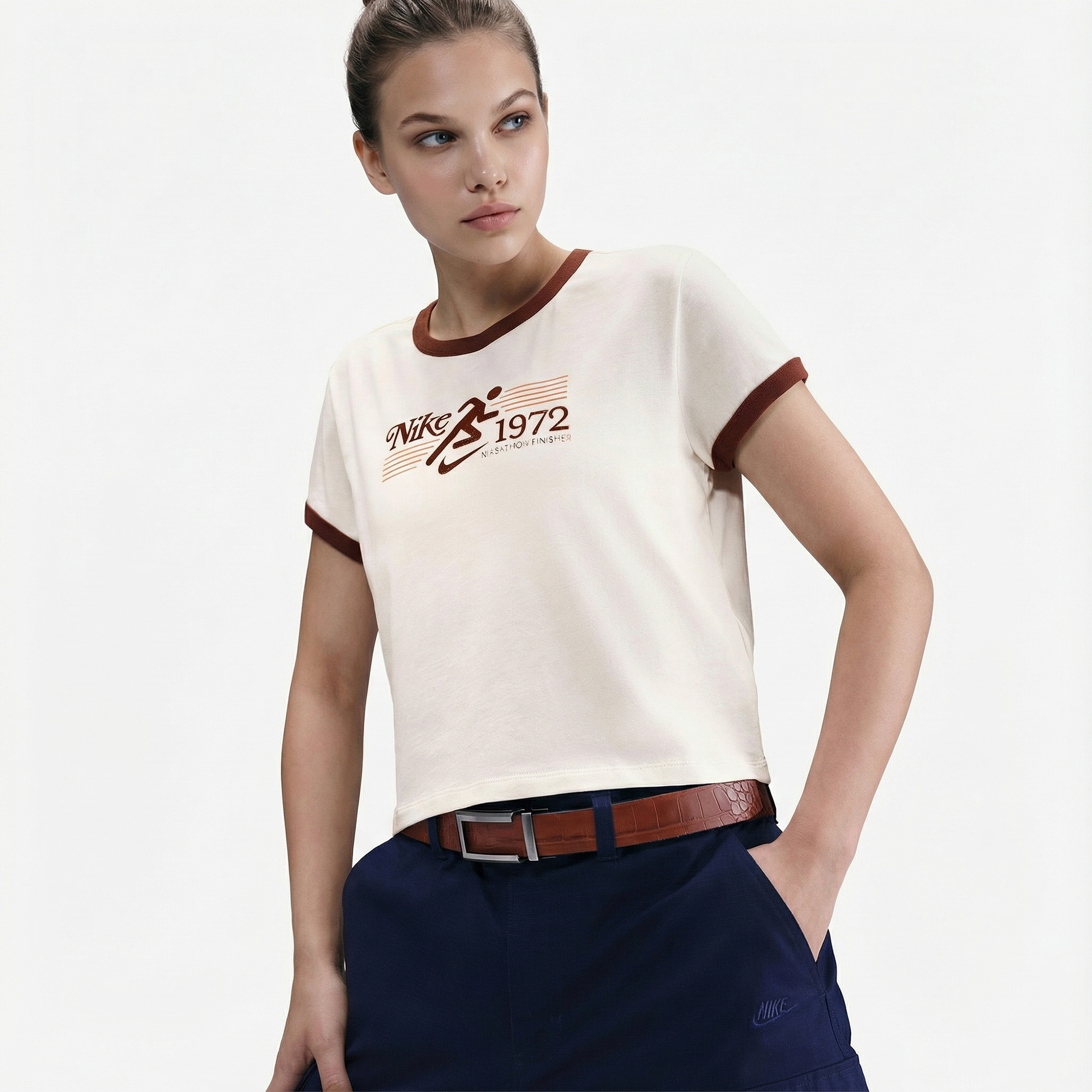 Nike Sportswear Ringer Kadın Beyaz T-Shirt