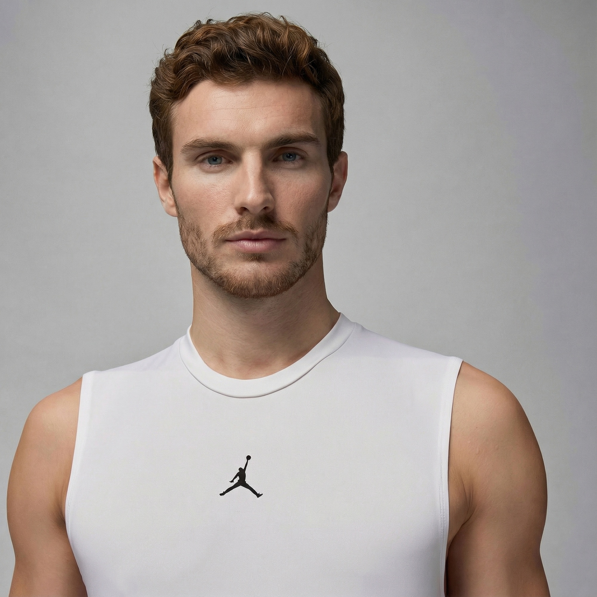 Jordan Dri-Fit Sport Erkek Beyaz Kolsuz T-Shirt