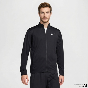  Nike Dri-Fit Totality Knit Erkek Siyah Ceket