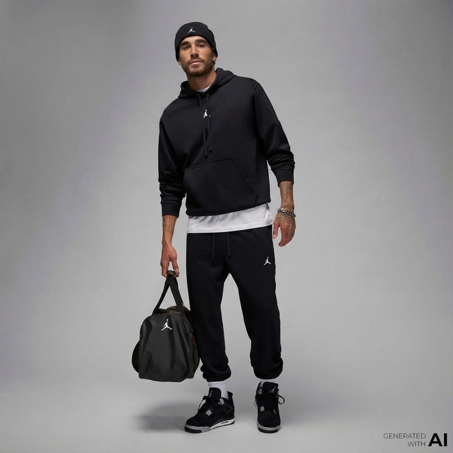  Jordan Dri-Fit Sport Crossover Fleece Erkek Siyah Eşofman Altı