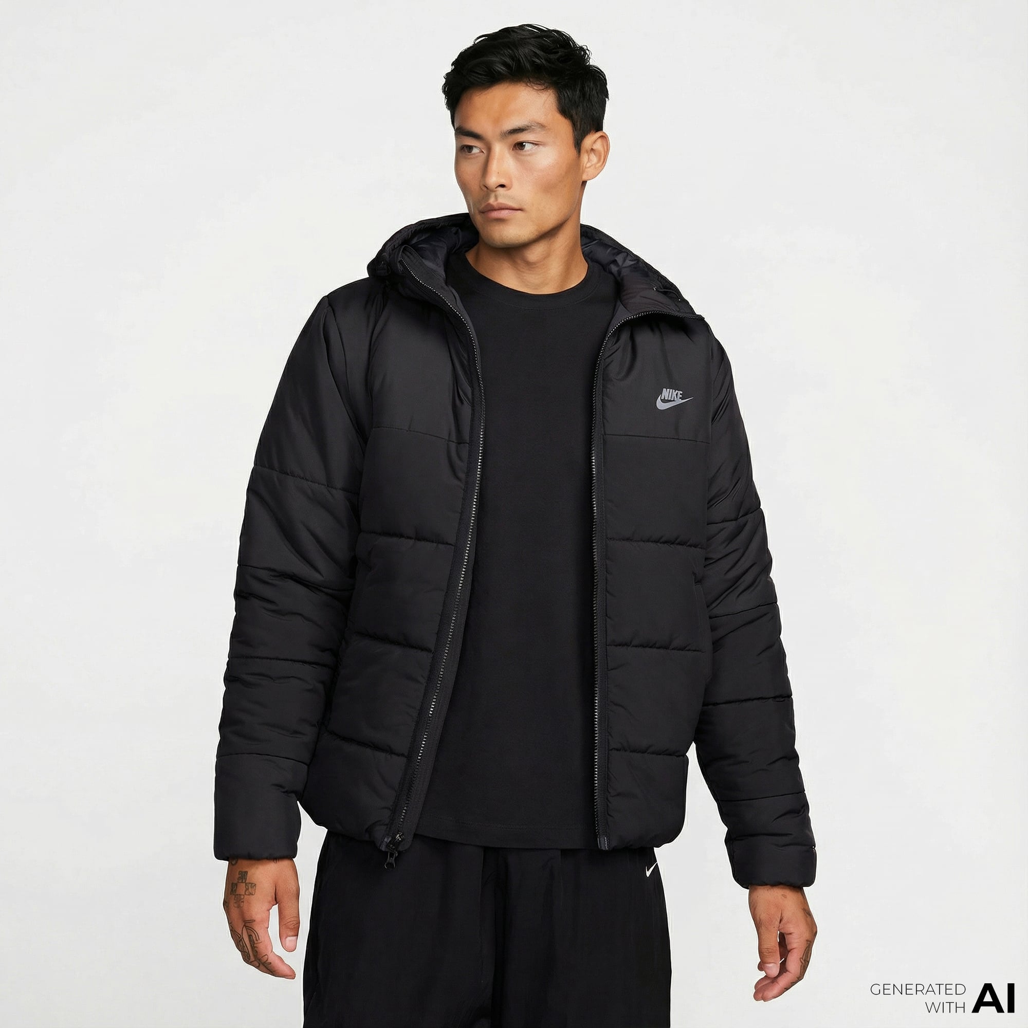  Nike Sportswear Erkek Siyah Mont