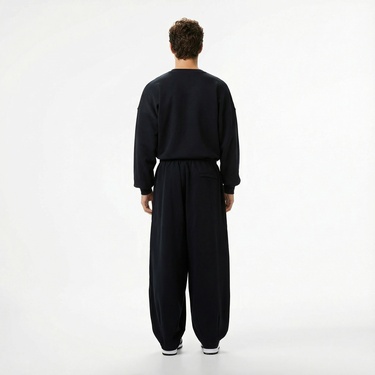  Nike Club Fleece Oversized French Terry Erkek Siyah Eşofman Altı