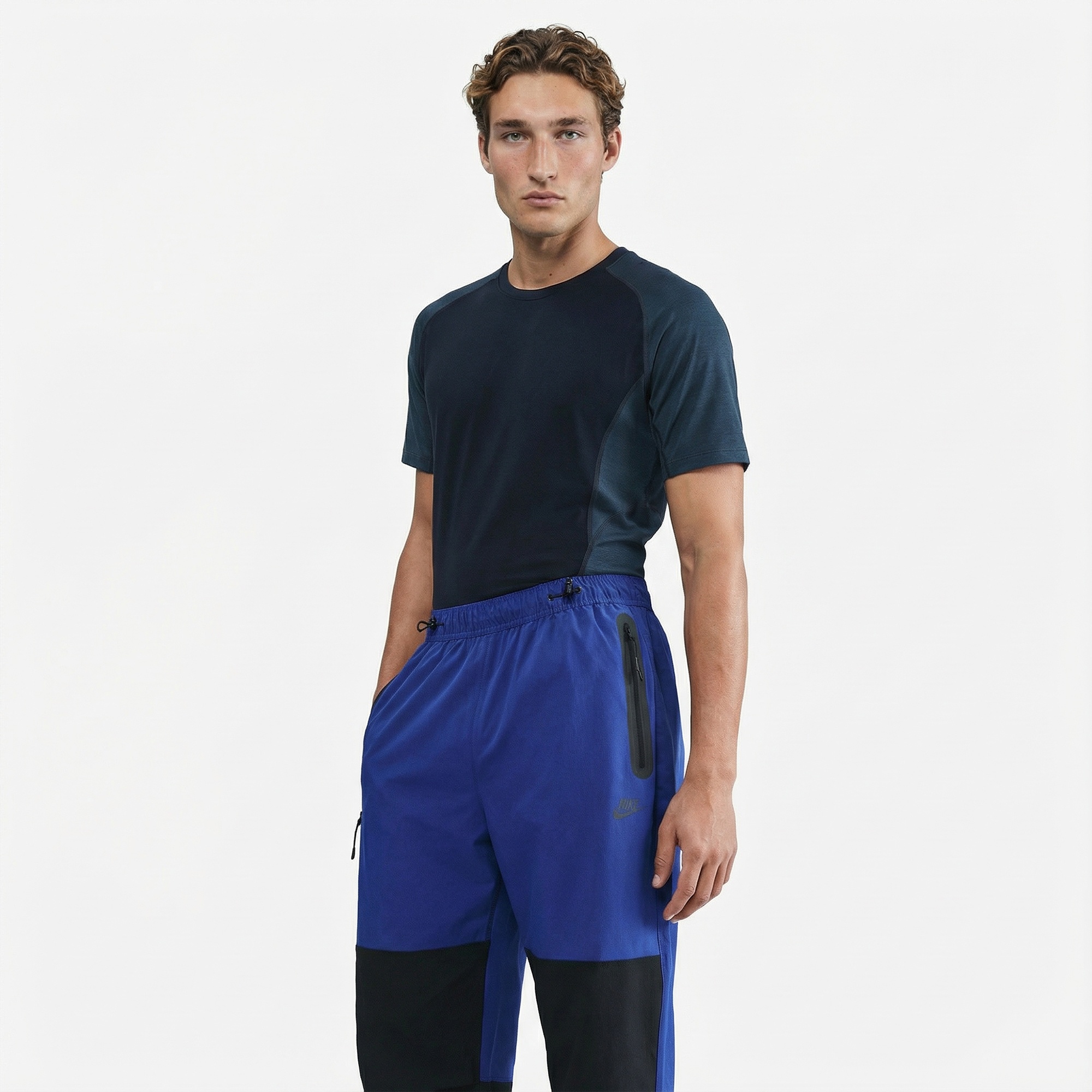 Nike Dri-Fit Tech Woven Erkek Mavi Eşofman Altı