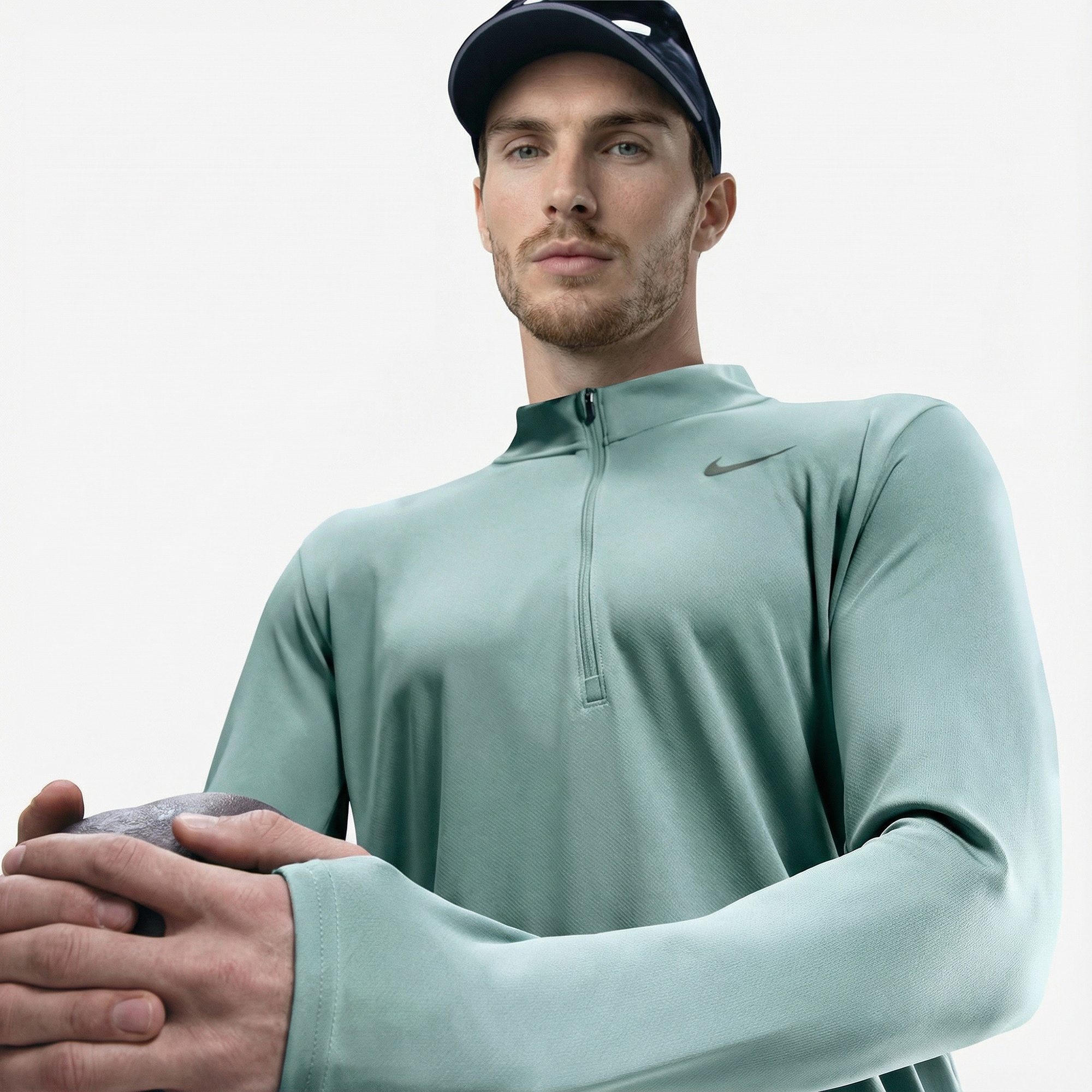 Nike Dri-Fit Pacer Erkek Yeşil Uzun Kollu T-Shirt