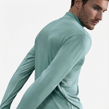  Nike Dri-Fit Pacer Erkek Yeşil Uzun Kollu T-Shirt