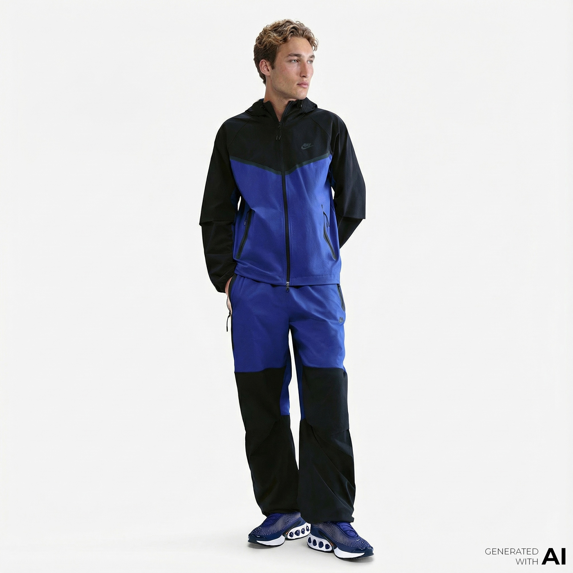 Nike Dri-Fit Tech Woven Erkek Mavi Eşofman Altı