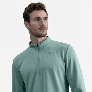  Nike Dri-Fit Pacer Erkek Yeşil Uzun Kollu T-Shirt