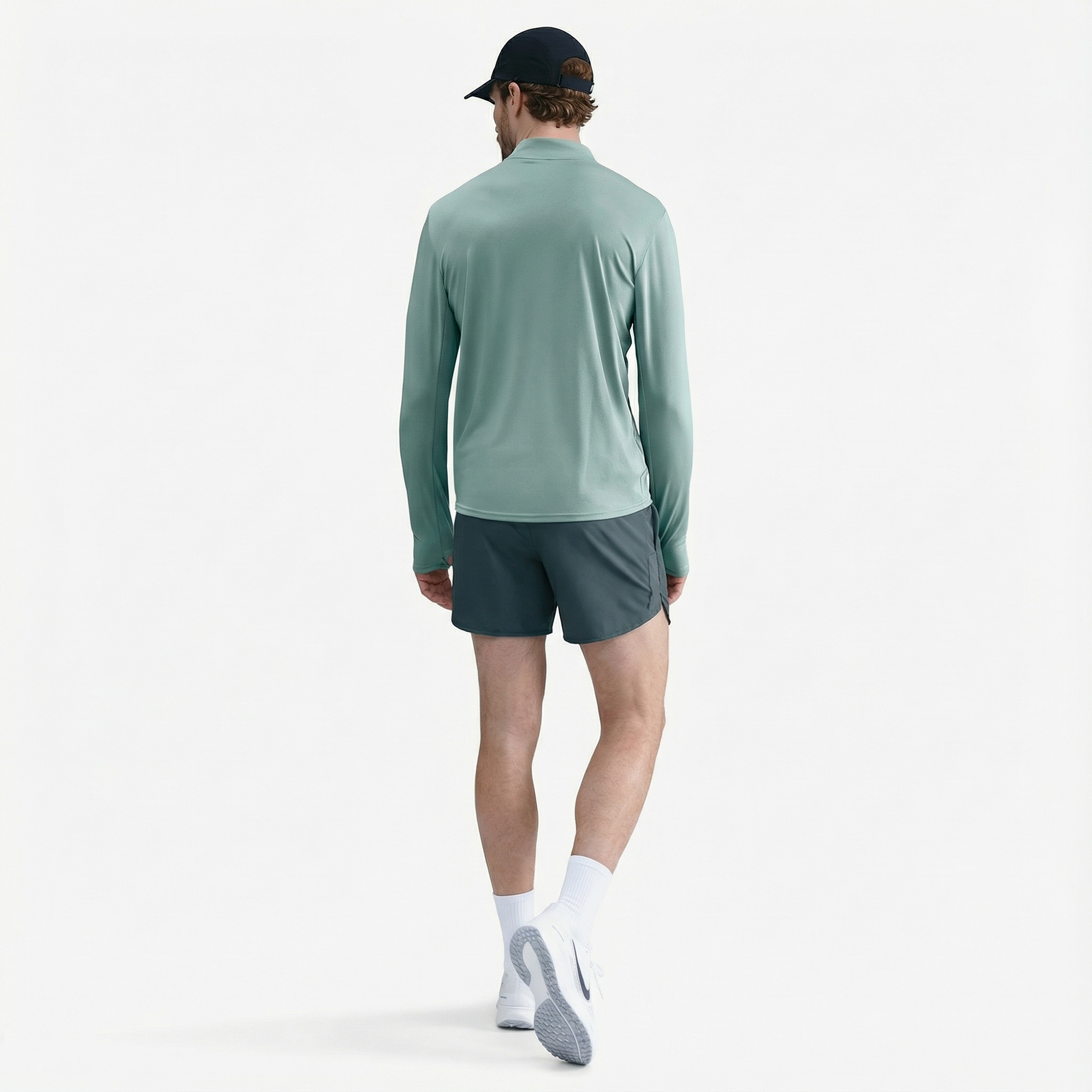 Nike Dri-Fit Pacer Erkek Yeşil Uzun Kollu T-Shirt