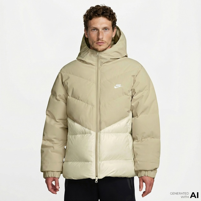  Nike Windrunner Statement Down Erkek Bej Mont