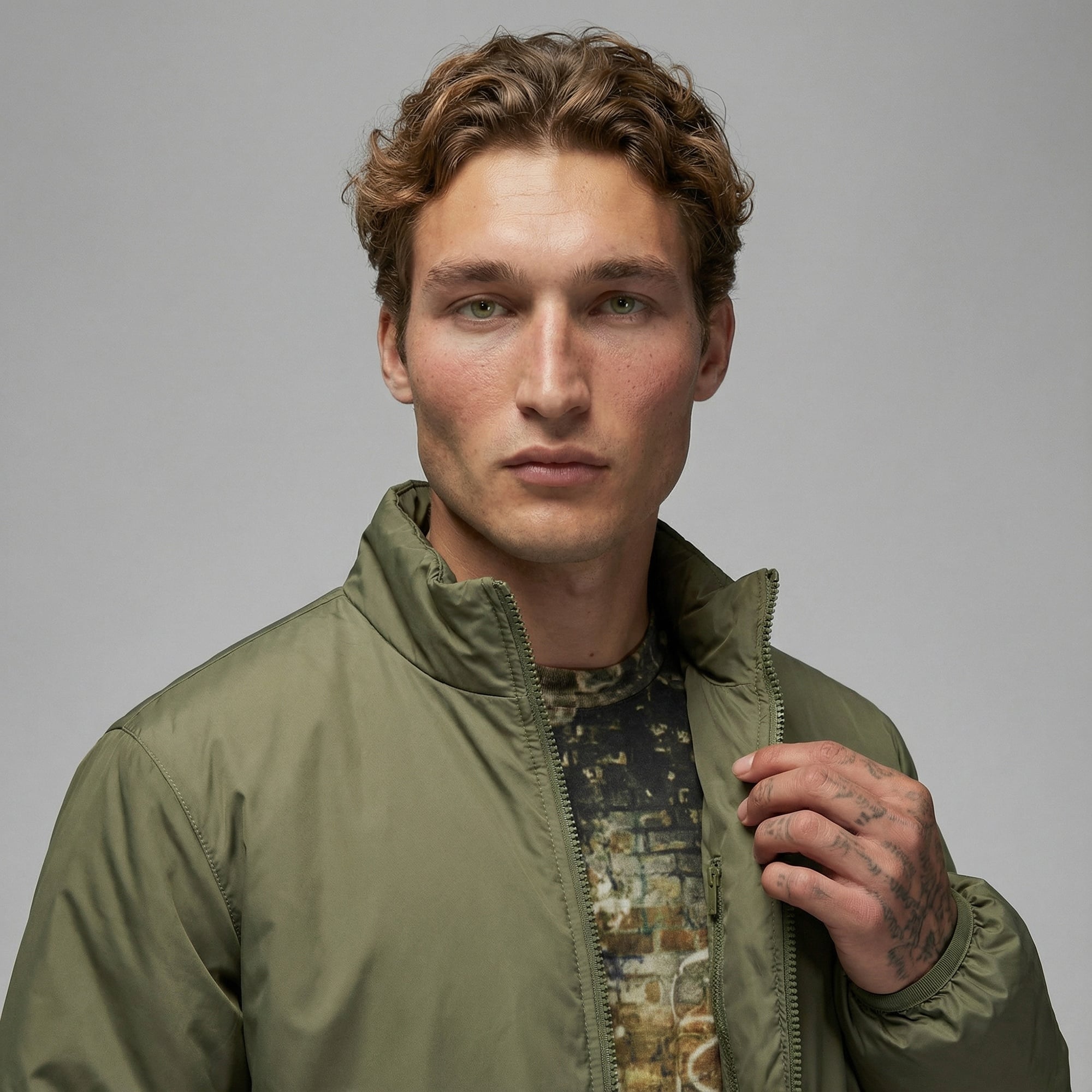 Jordan Brooklyn Puffer Erkek Haki Mont