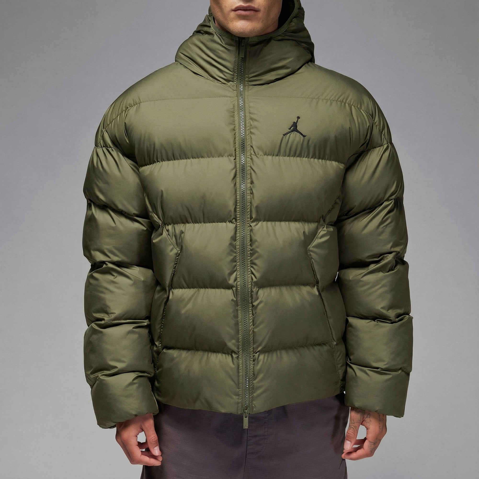 Jordan Brooklyn Puffer Erkek Haki Mont