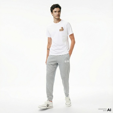  Converse Erkek Beyaz T-Shirt