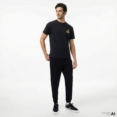  Converse Erkek Siyah T-Shirt