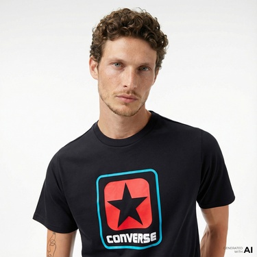  Converse Erkek Siyah T-Shirt