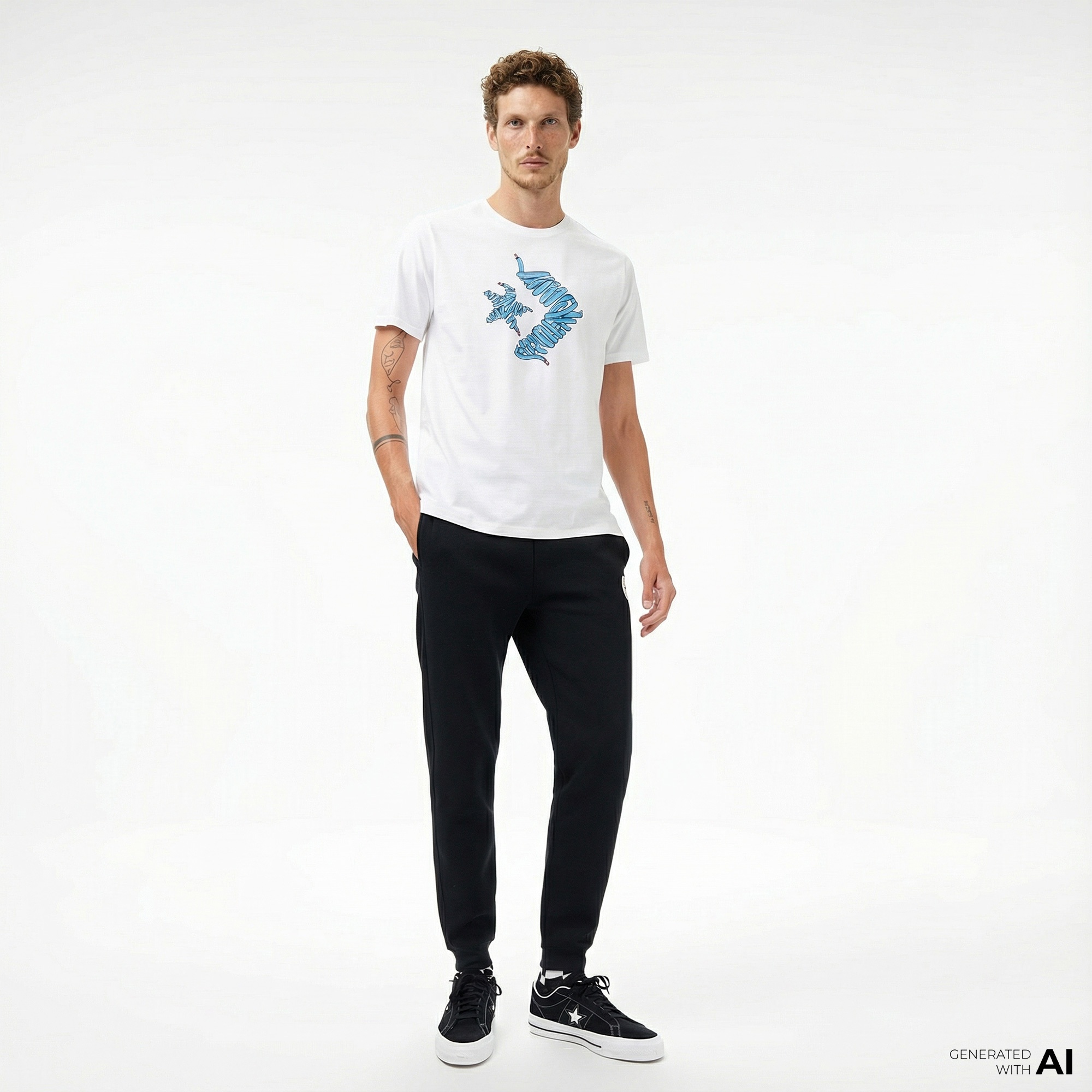 Converse Erkek Beyaz T-Shirt