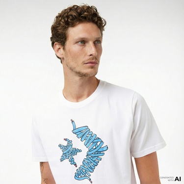  Converse Erkek Beyaz T-Shirt