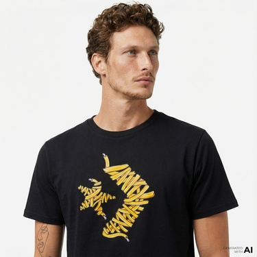  Converse Erkek Siyah T-Shirt