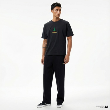  Converse Erkek Siyah T-Shirt