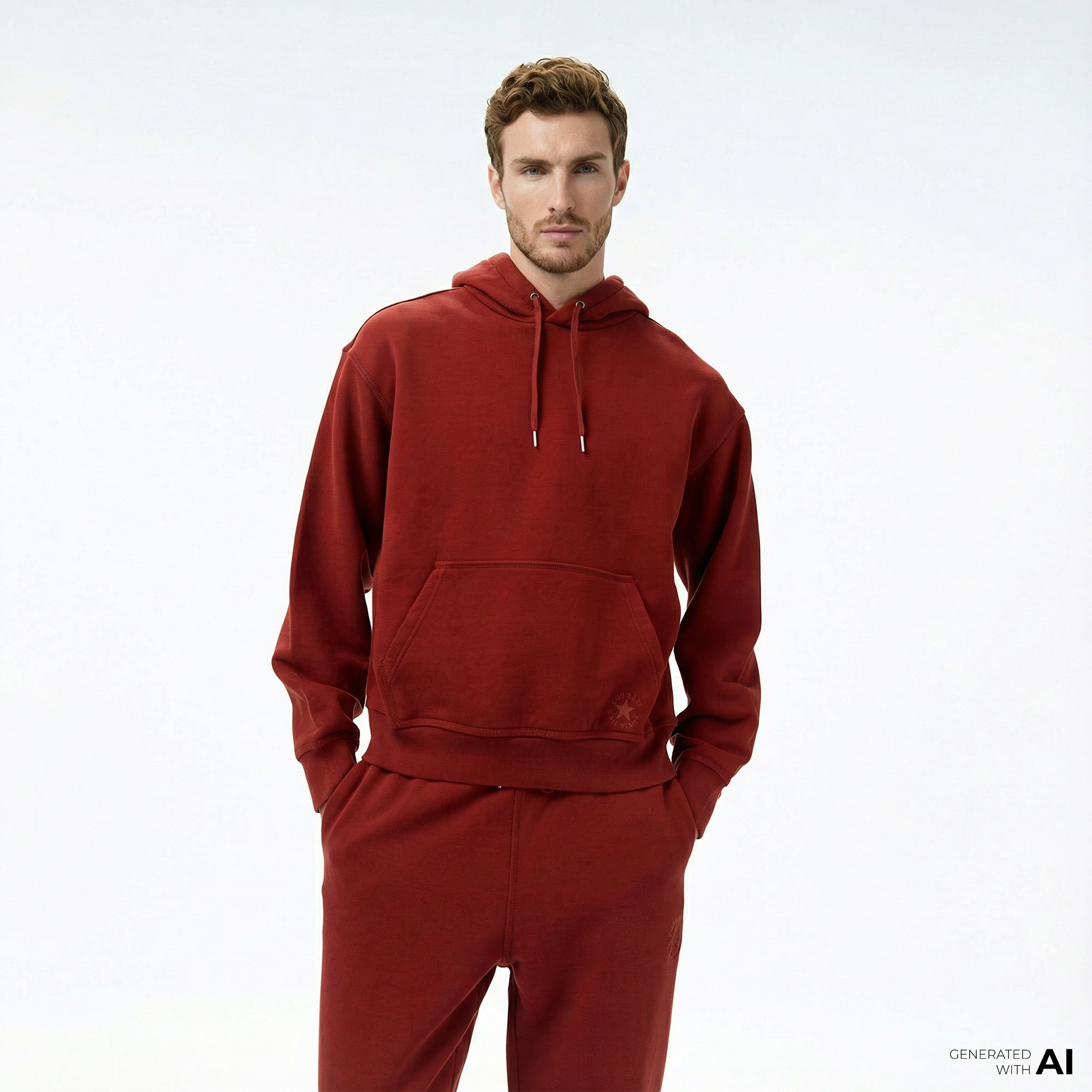  Converse Erkek Bordo Sweatshirt