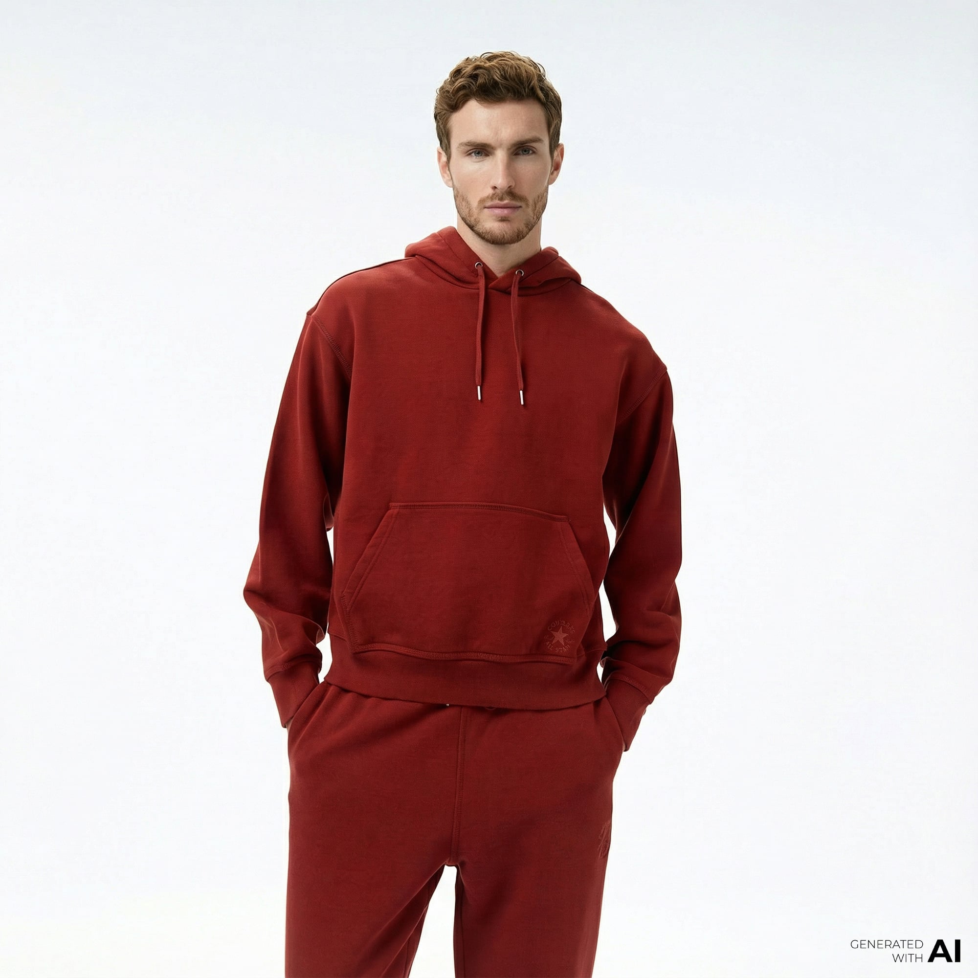  Converse Erkek Bordo Sweatshirt