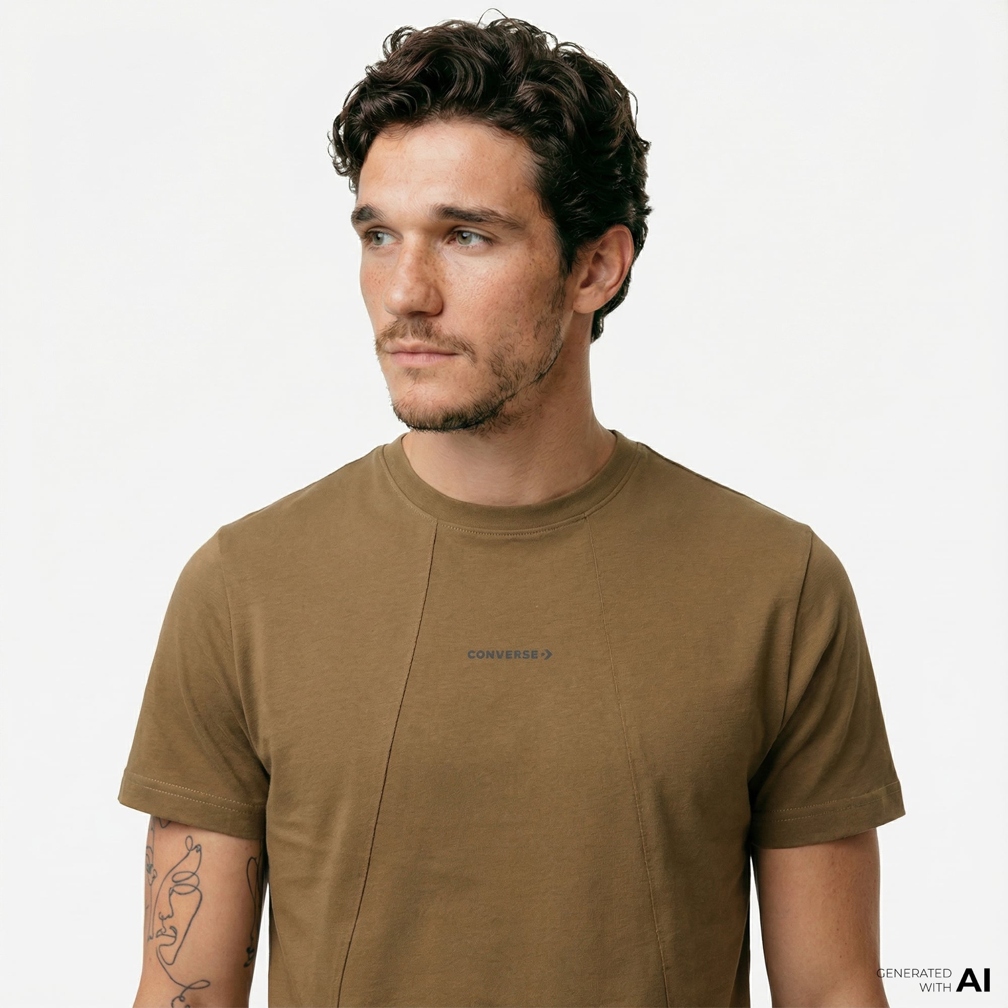  Converse Erkek Haki T-Shirt