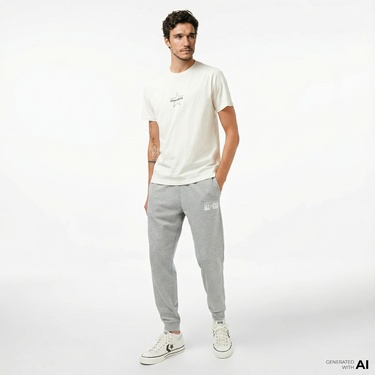  Converse Erkek Krem T-Shirt