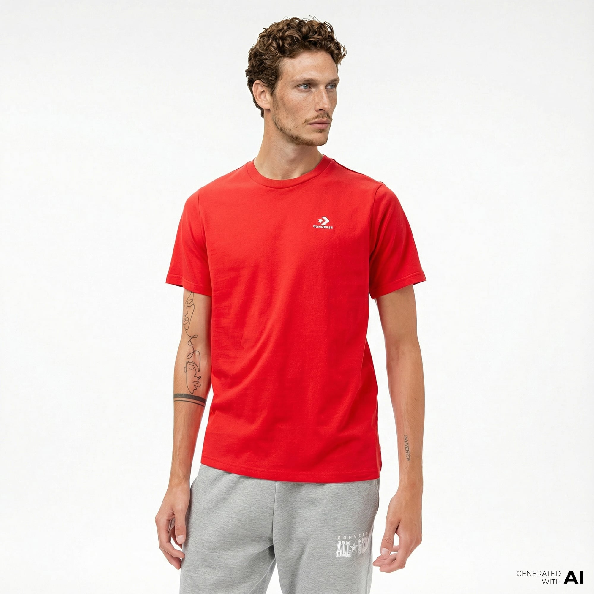  Converse Erkek Kırmızı T-Shirt