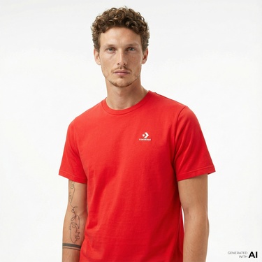  Converse Erkek Kırmızı T-Shirt