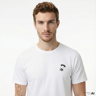 Converse Erkek Beyaz T-Shirt