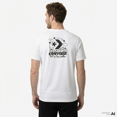  Converse Erkek Beyaz T-Shirt