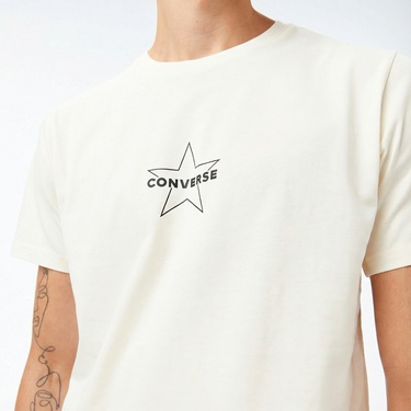  Converse Erkek Krem T-Shirt