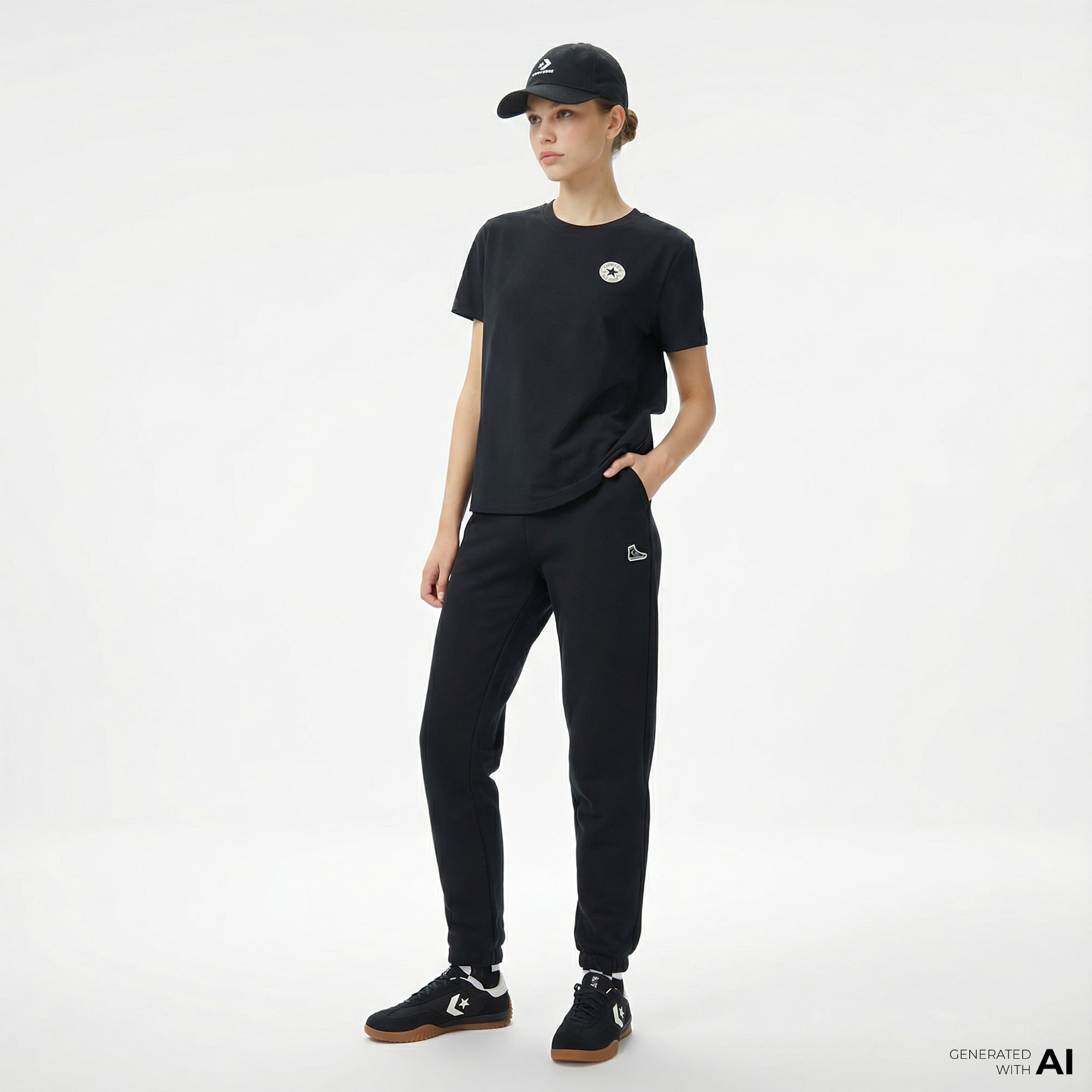  Converse Kadın Siyah Eşofman Altı