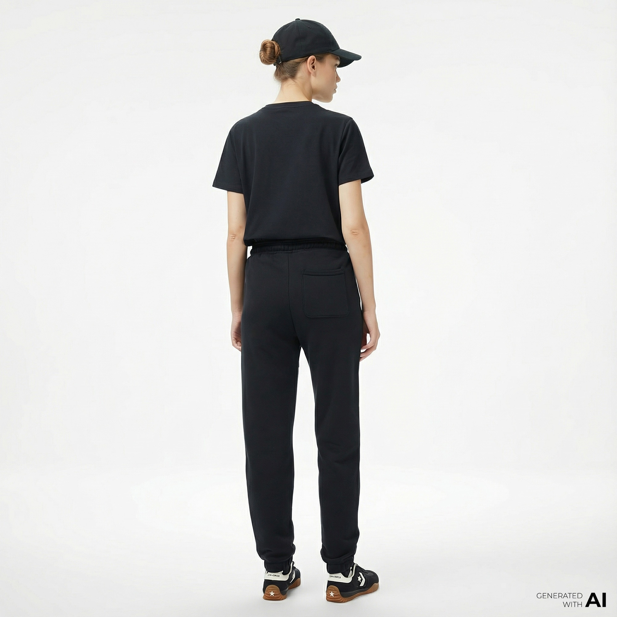 Converse Kadın Siyah Eşofman Altı