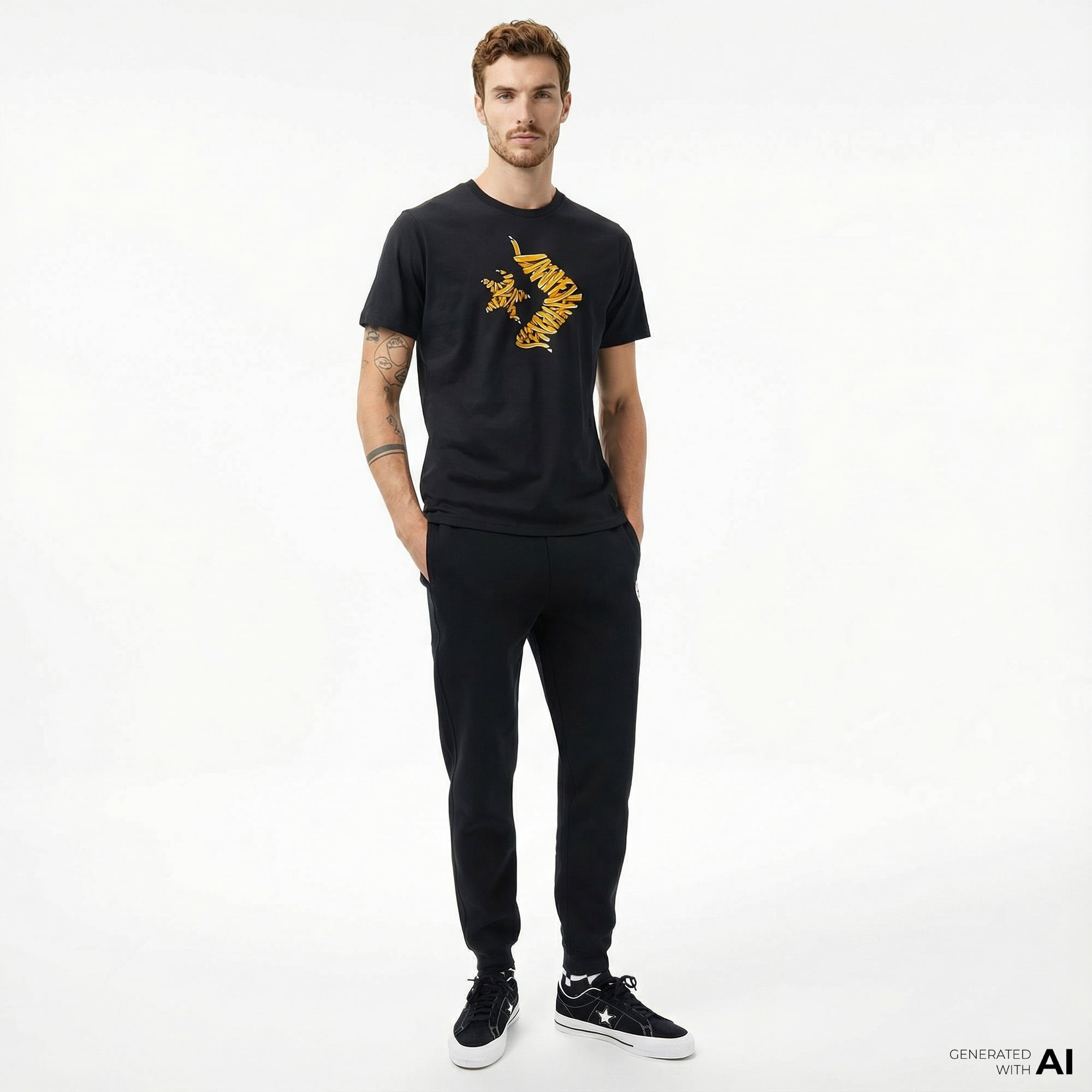  Converse Erkek Siyah Eşofman Altı