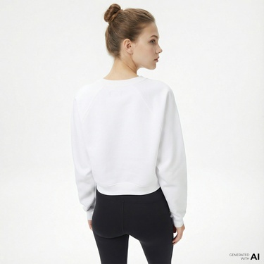  Converse Kadın Beyaz Sweatshirt