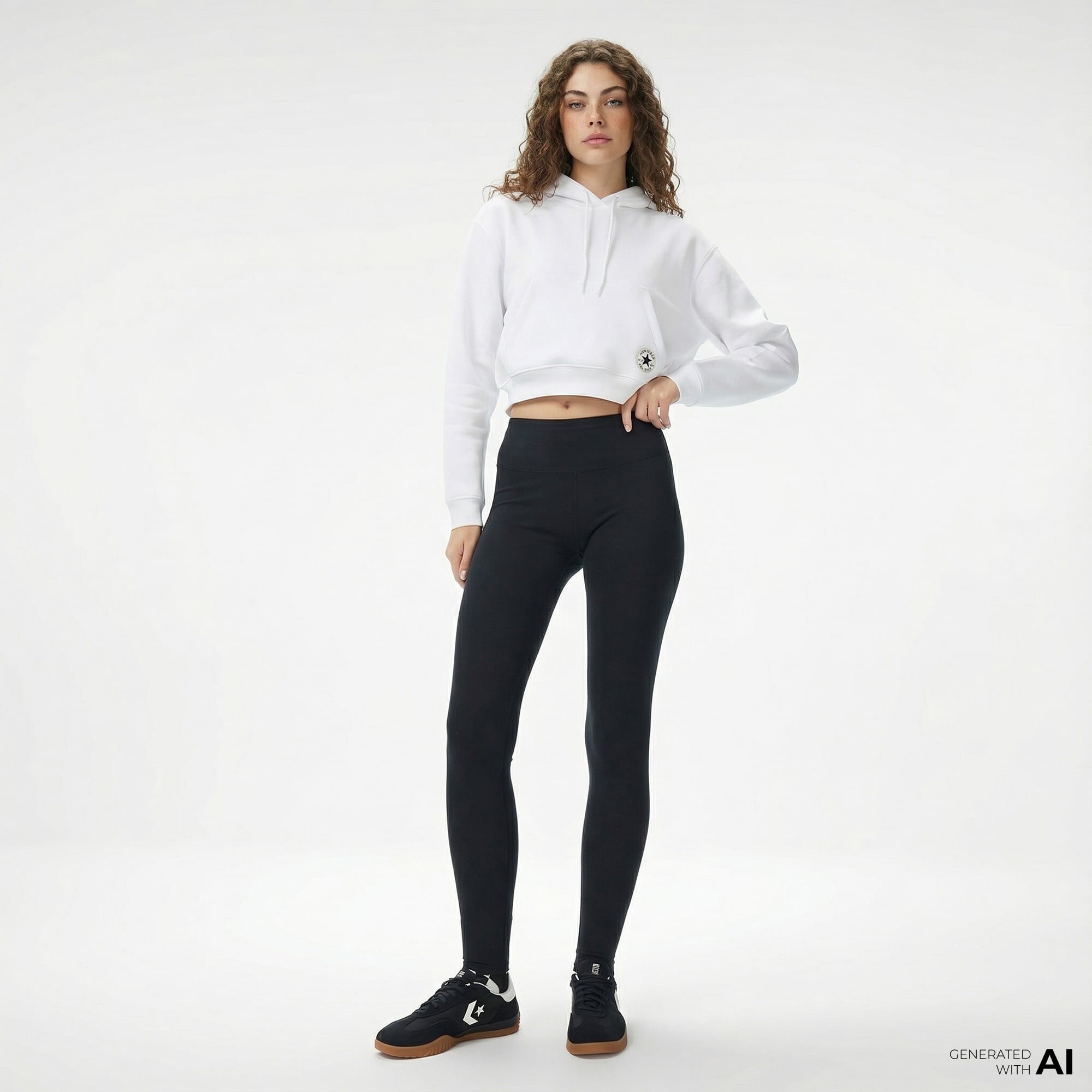  Converse Kadın Siyah Tayt